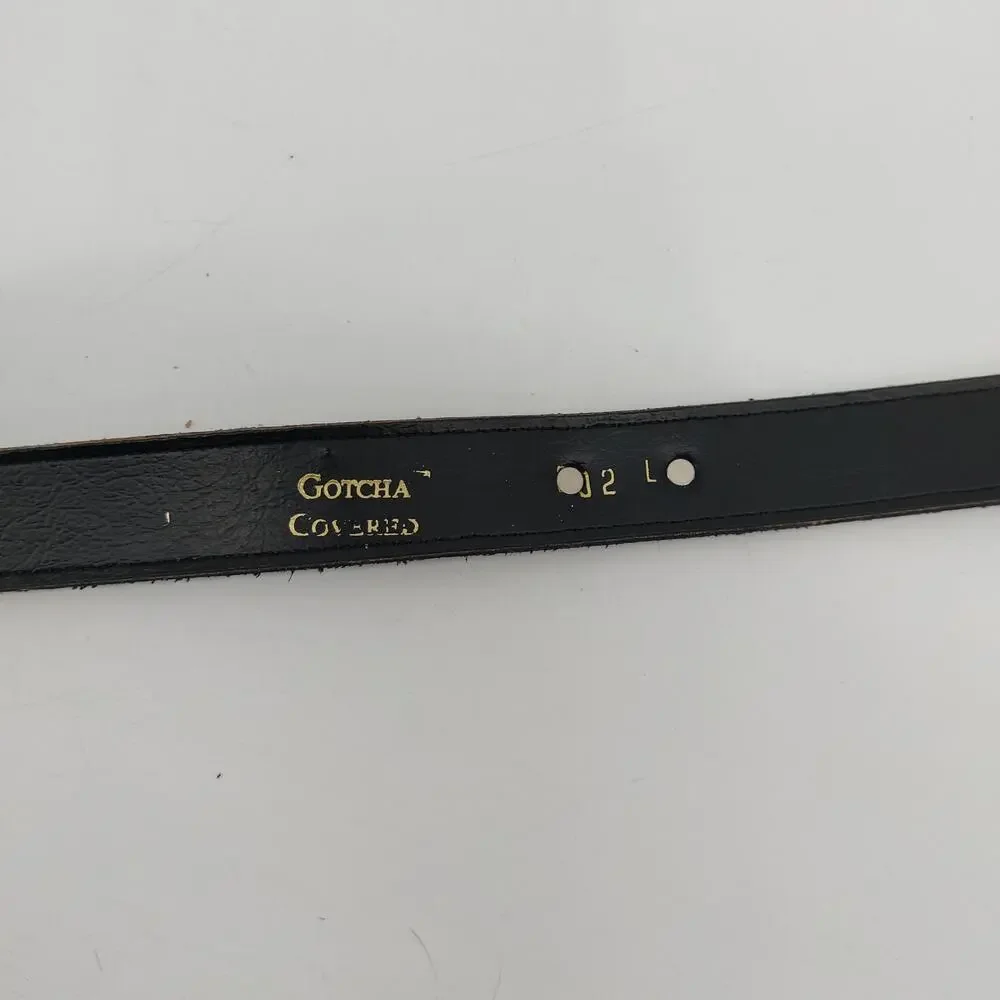 Gotcha Covered Navy Blue Concho Belt Vegan Leather Western L